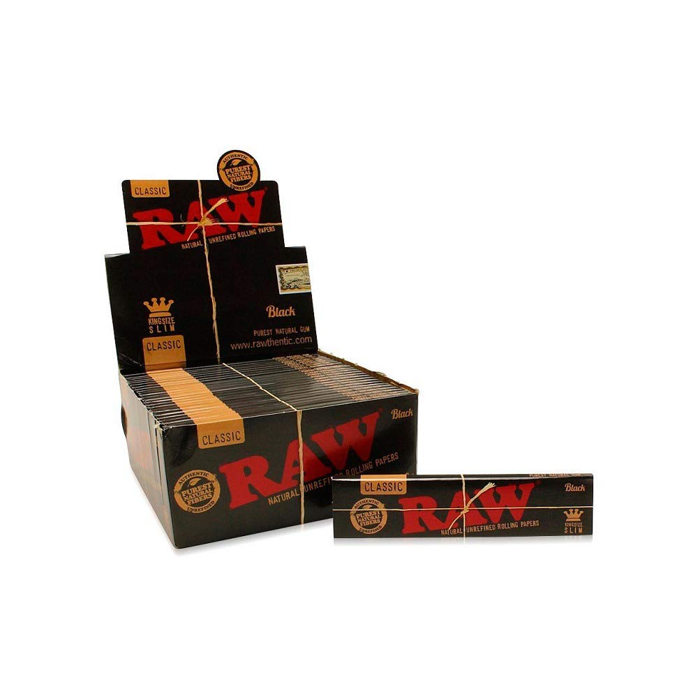 RAW Papes Schwarz King Size Slim, BOX 50 Stück (1,10/stk.)