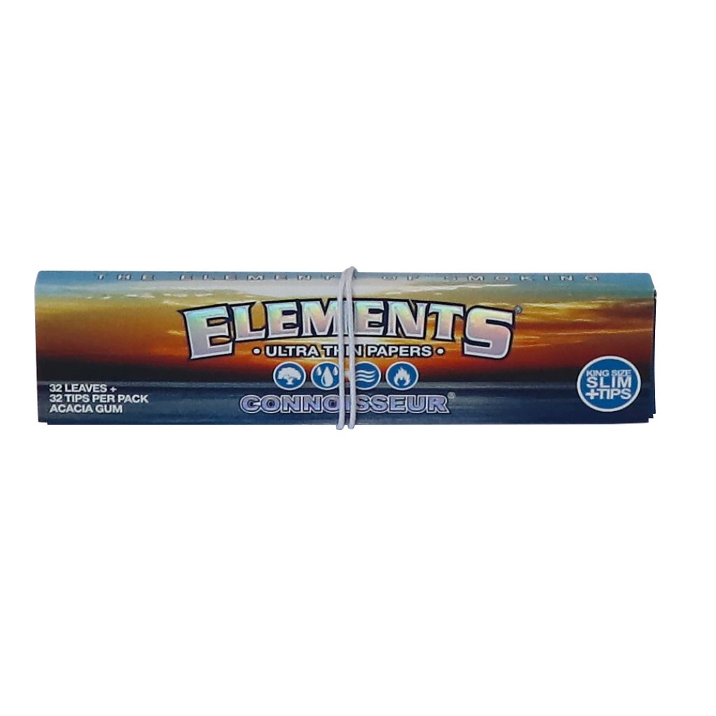 Elements Connoisseur papers and filters King Size Slim, BOX 24 Stk.