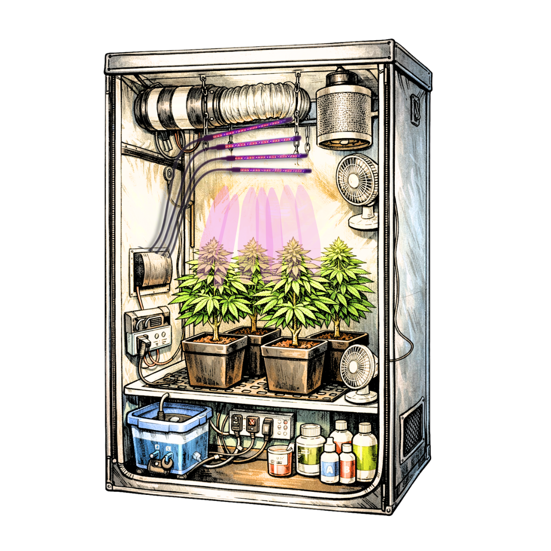 LED-Beleuchtung mit Klammergrip (4 Strips)