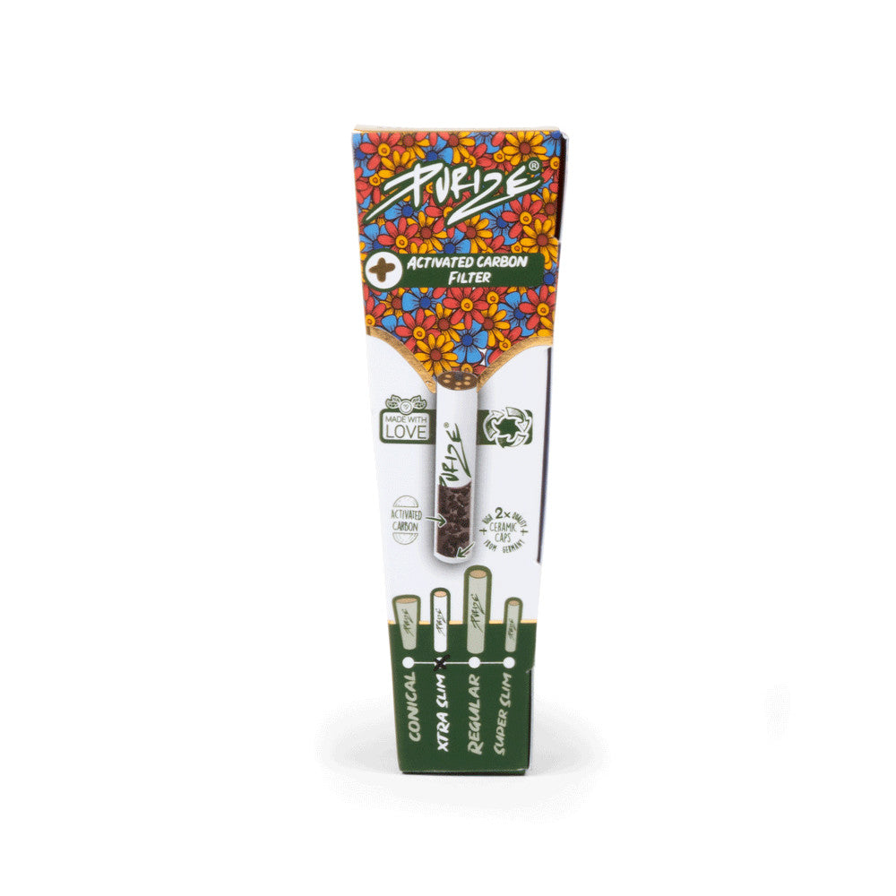 PURIZE® vorgerollte Hülsen XTRA Slim Size Cones mit Filter und Stopfer, 3 St.