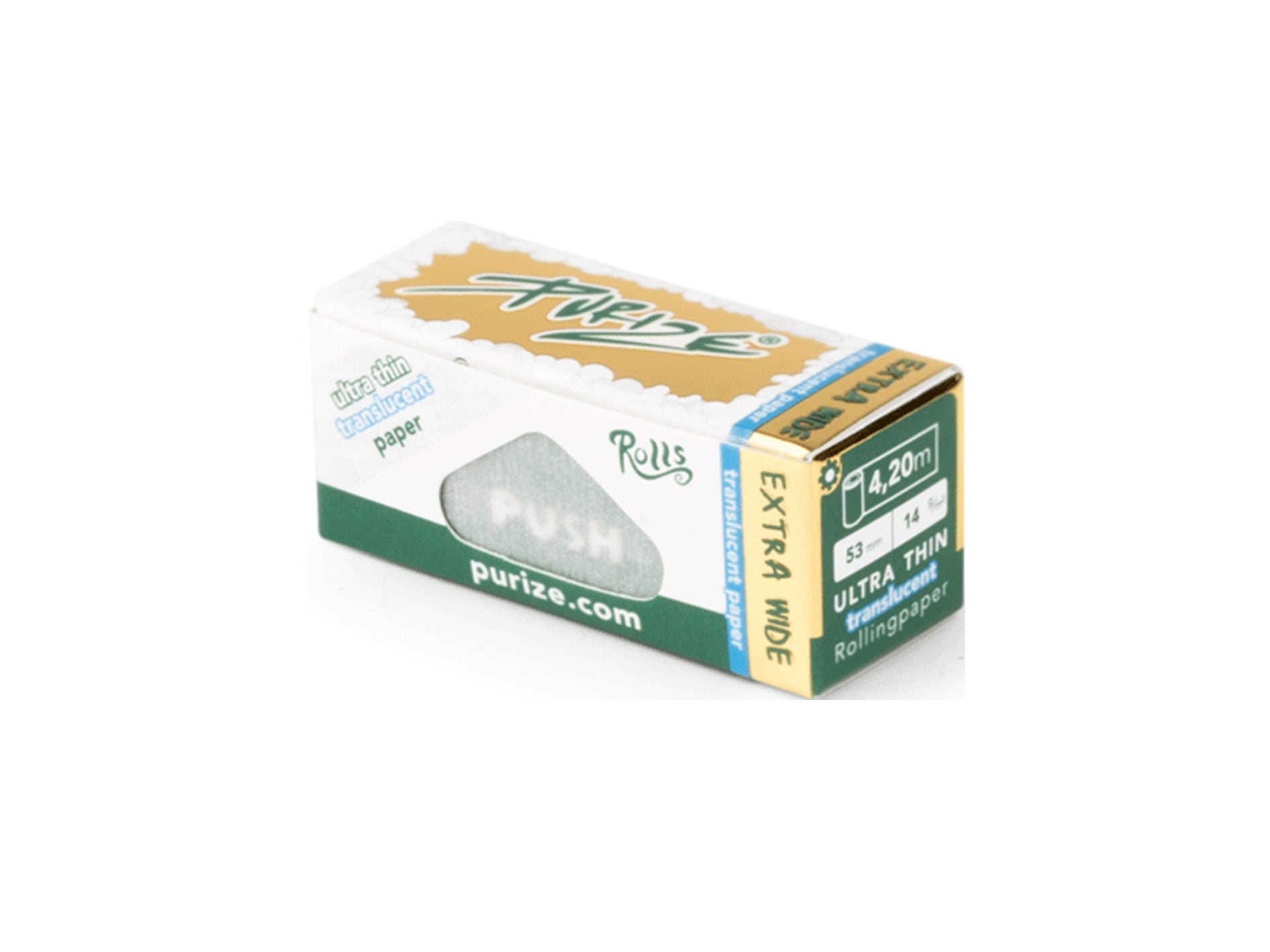 PURIZE® transparente Drehpapiere Translucent Wide Rolls, 4,2 m