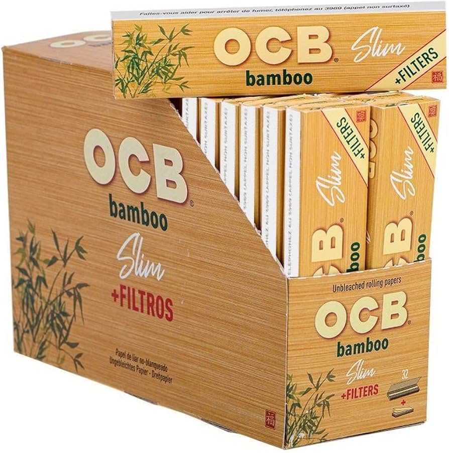 OCB Paper und Tips Bamboo Slim, BOX 32 Stk. (1,28€/stk.)