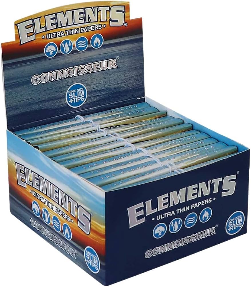 Elements Connoisseur papers and filters King Size Slim, BOX 24 Stk.