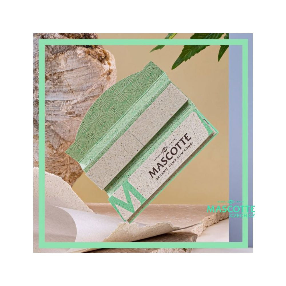 Mascotte Papier mit filter Organic Hemp KS Slim Combi, BOX 24 Stk. (1,42€/stk.)