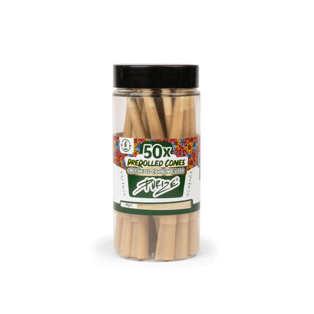 PURIZE® vorgerollte XTRA Slim Size Cones mit Filter und Stopfer, Dose 50 St.
