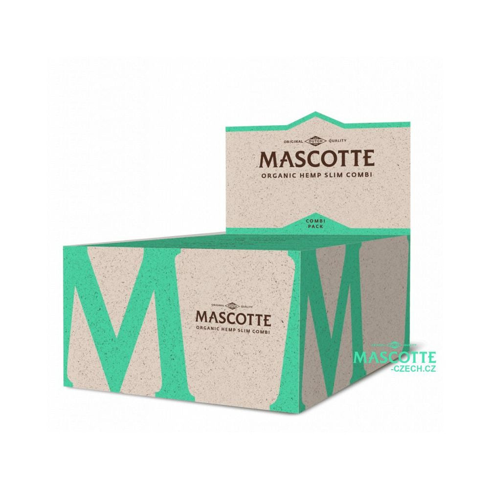 Mascotte Papier mit filter Organic Hemp KS Slim Combi, BOX 24 Stk. (1,42€/stk.)