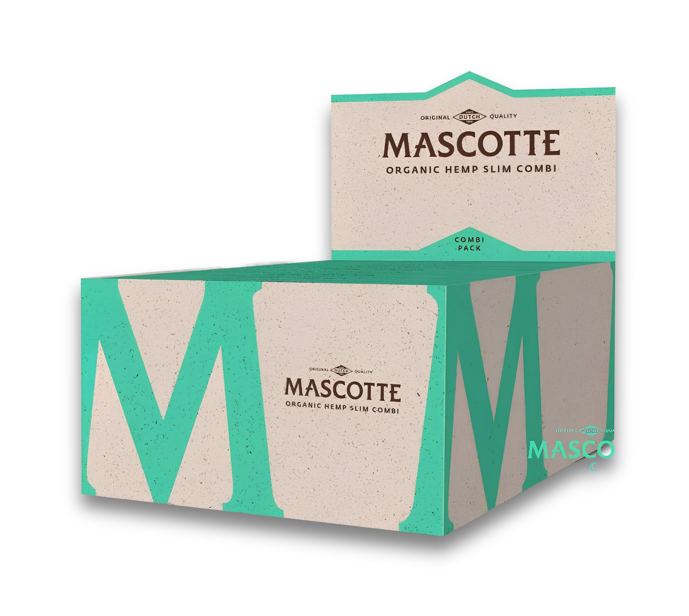 Mascotte Papier mit filter Organic Hemp KS Slim Combi, BOX 24 Stk. (1,42€/stk.)