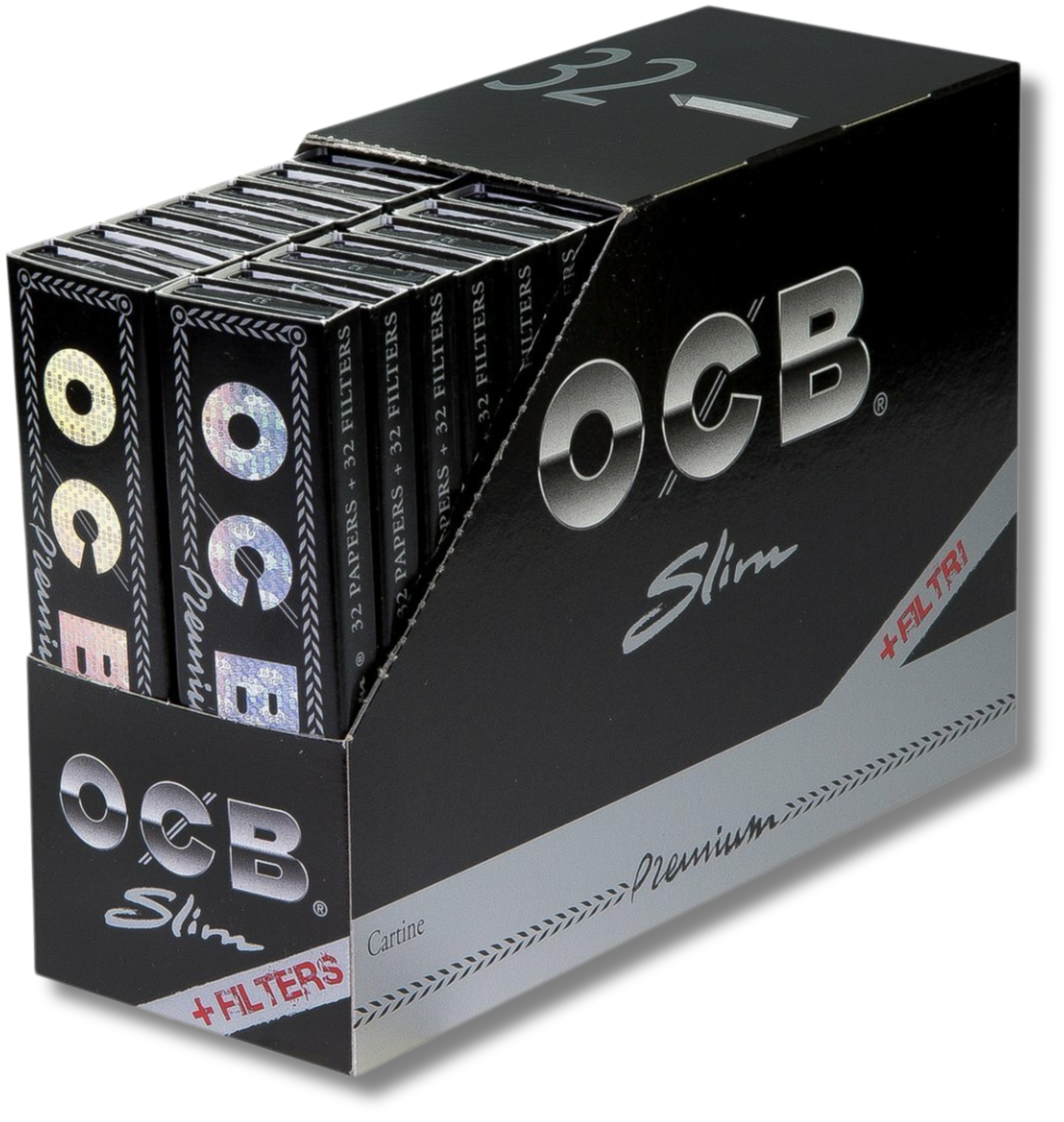 OCB Paper und Tips Premium Slim, BOX 32 Stk. (1,29€/stk.)
