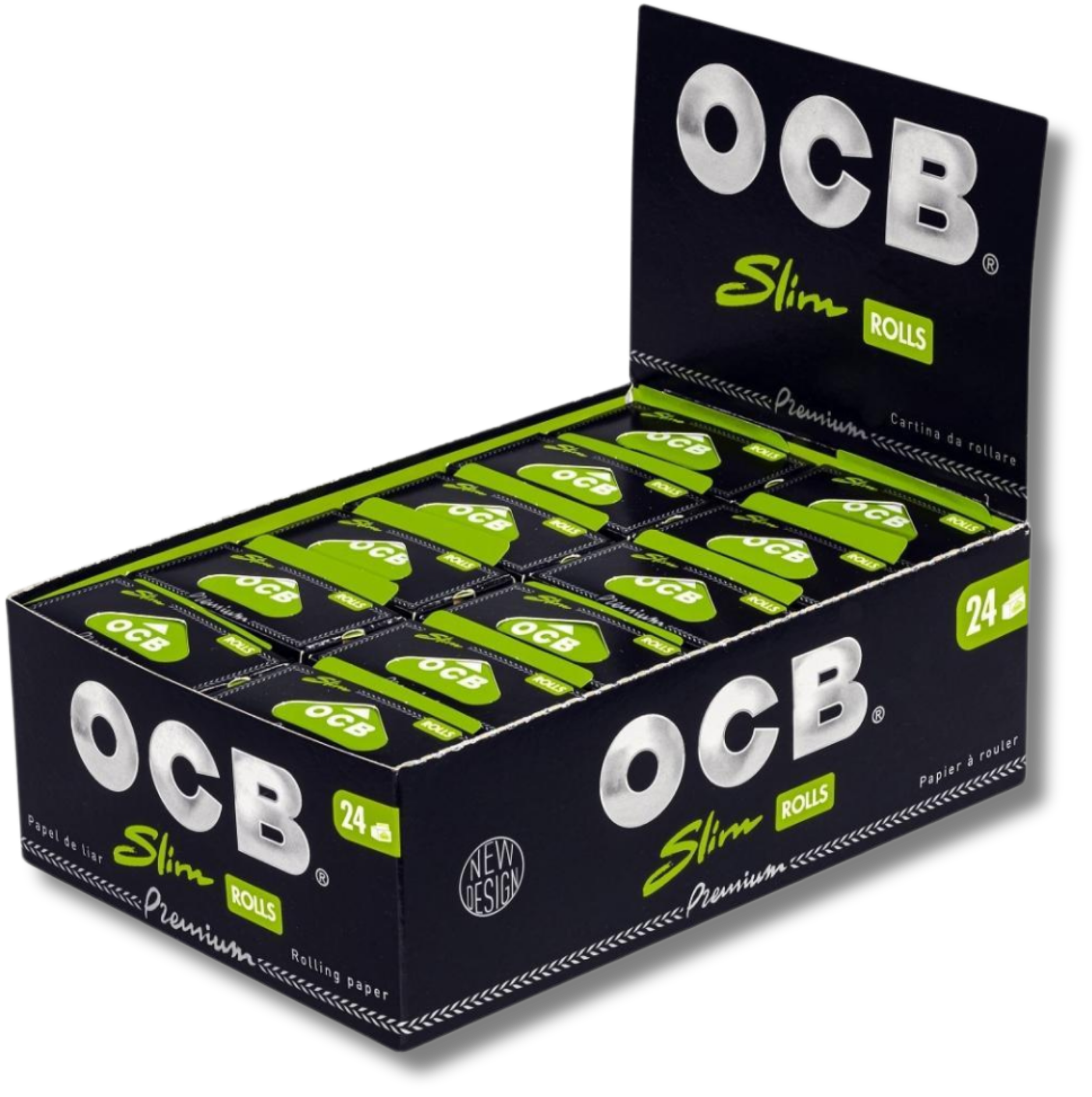 OCB Paper Rolls Premium Slim, BOX 24 Stk. (1,64€/stk.)