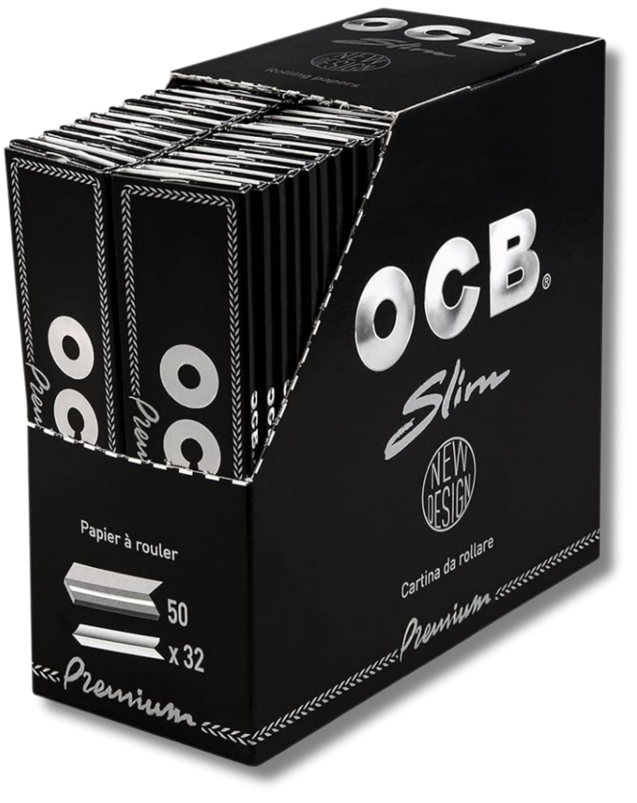 OCB Papiere Premium Slim, BOX 50 Stk. (69ct./stk.)