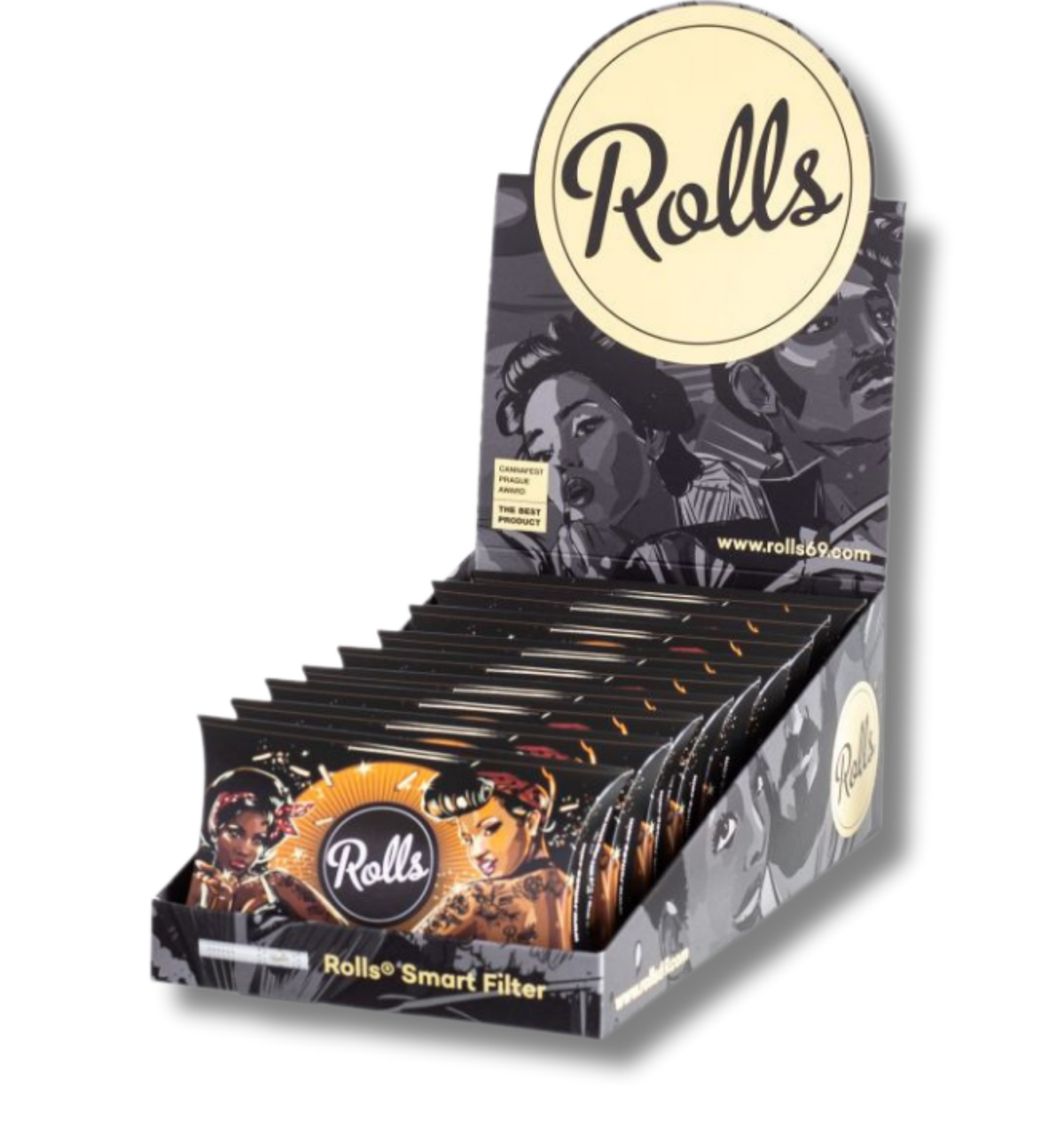 Rolls 69 Filter Shorties 8mm, 10x 50 Stk.Pack Black BOX