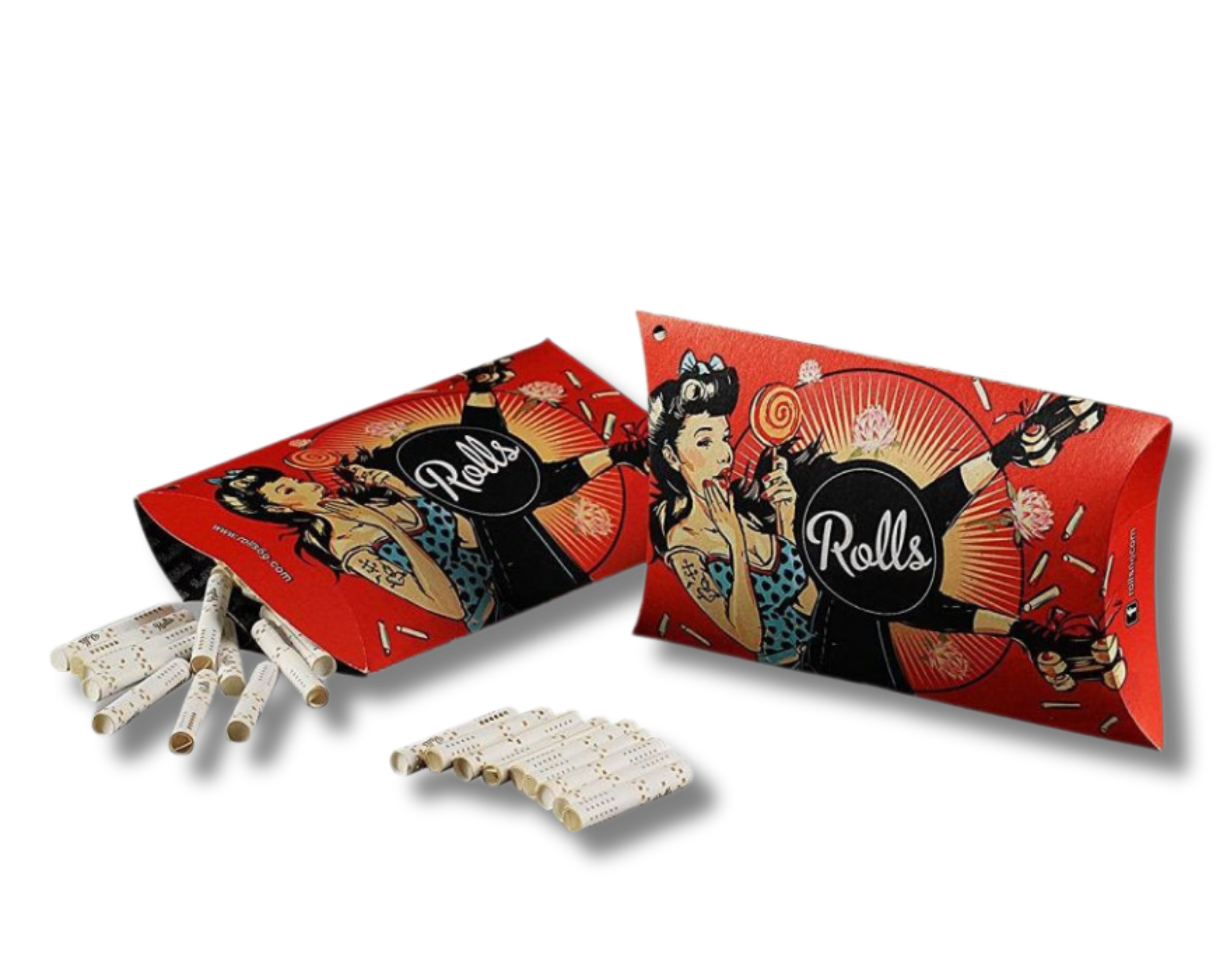 Rolls 69 Filter 8mm, 40 Stück Packung Rot