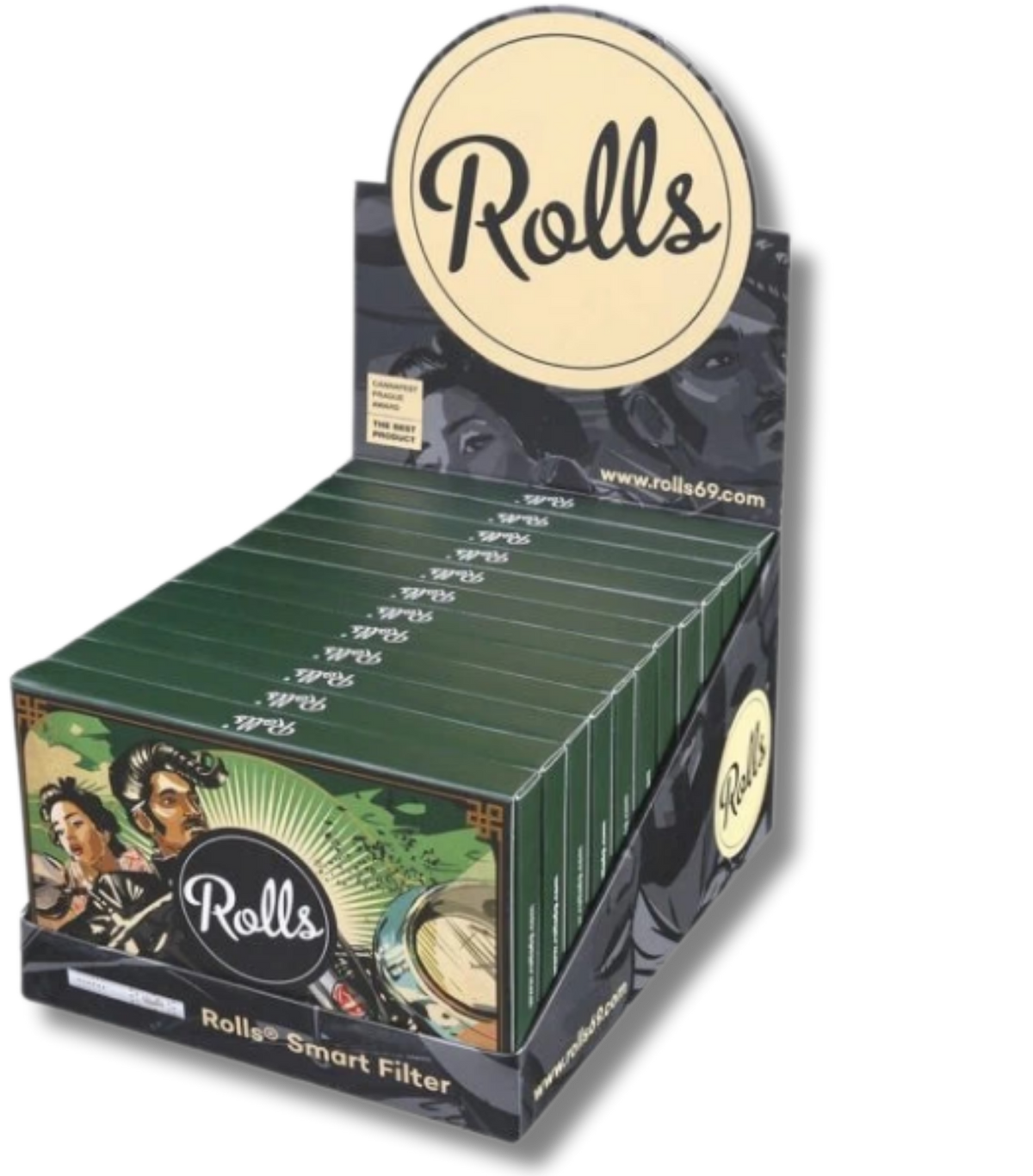 Rolls 69 Smart-Filter 6mm, 12x 80 Stück Packung Grün BOX