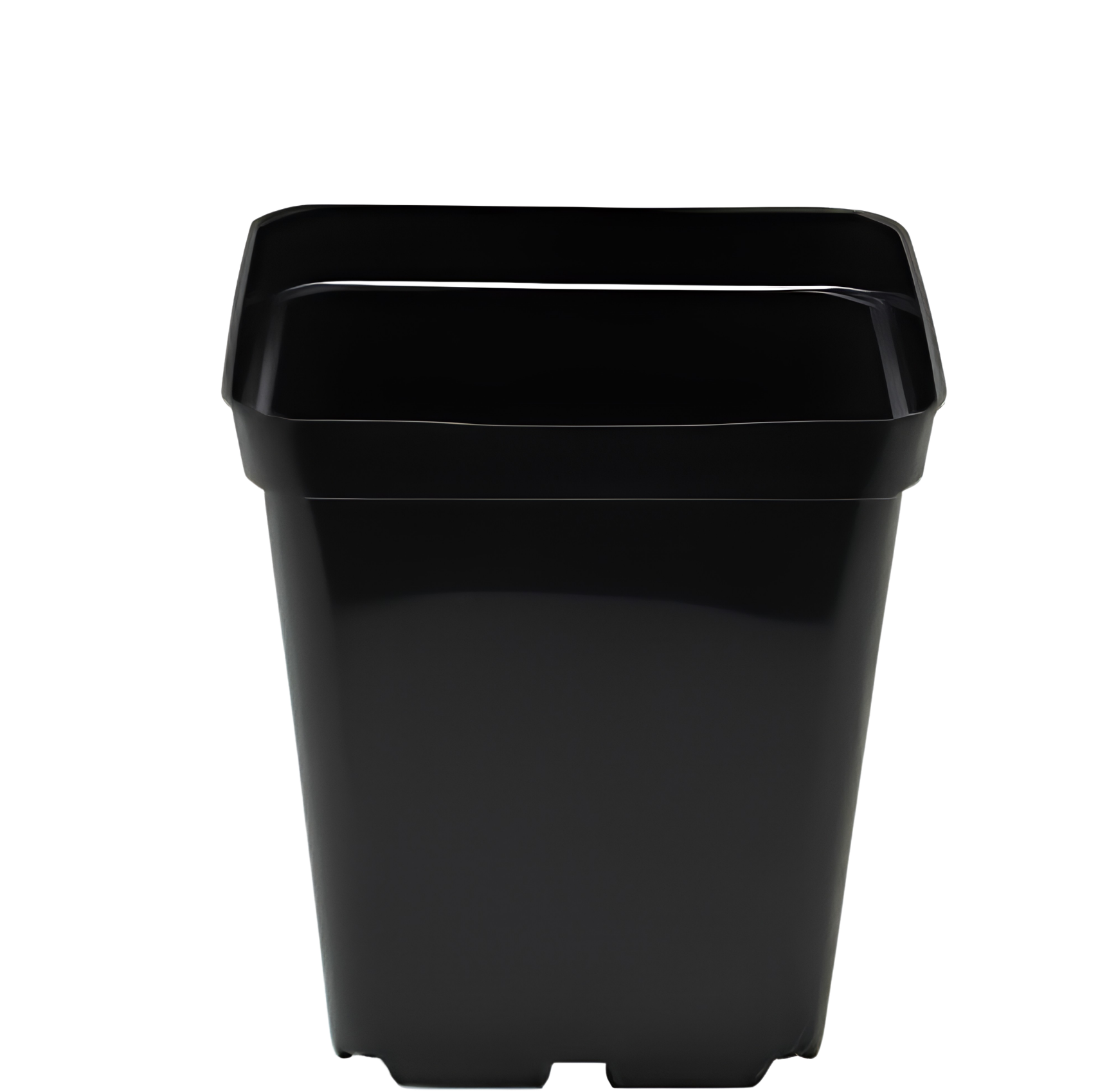 Plastiktopf quadratisch (schwarz/1L)