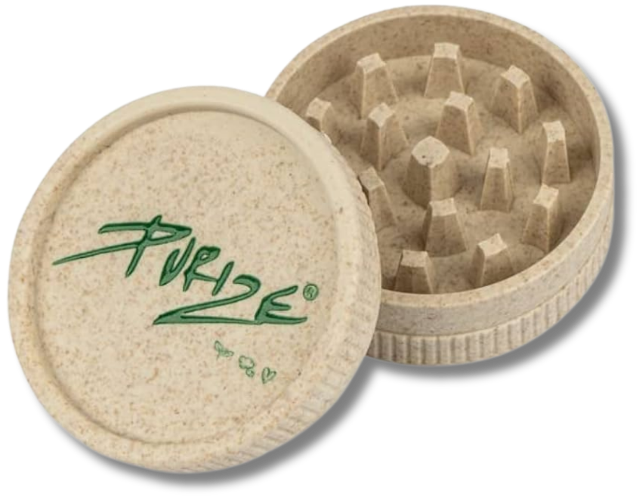 PURIZE® Organic Hemp Grinder - zweiteilige biologisch abbaubarer Grinder, 1 St.