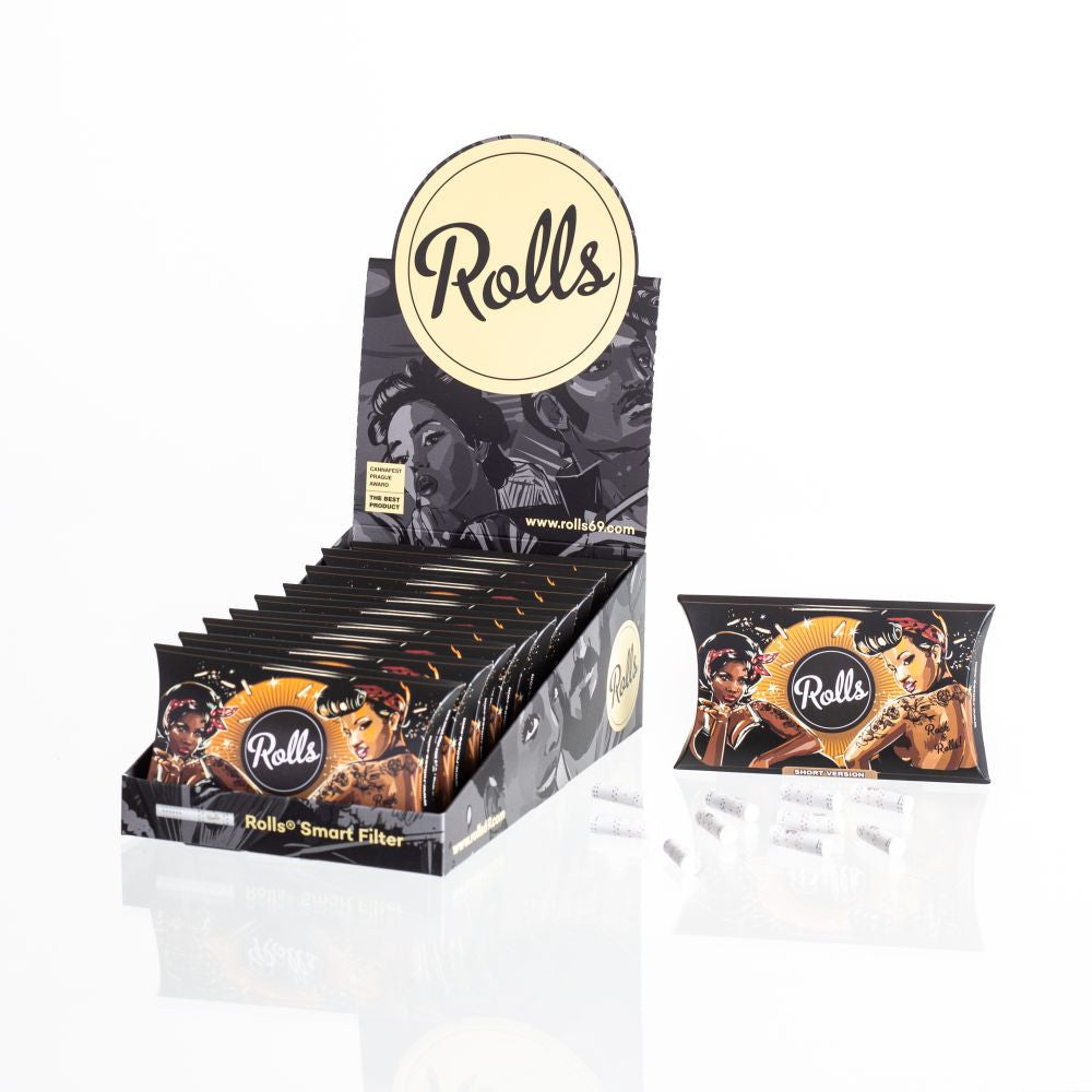 Rolls 69 Filter Shorties 8mm, 10x 50 Stk.Pack Black BOX