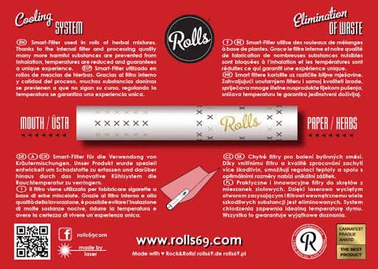 Rolls 69 Smart-Filter Shorties 8mm, 50 Stück Pack Schwarz