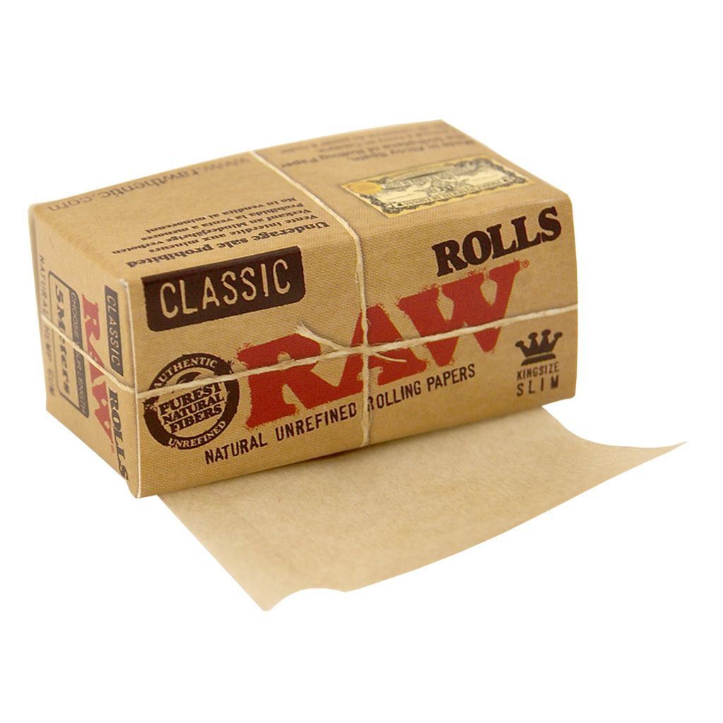 RAW Paper Rollen Slim 5m, BOX 24 Stk. (1,42€/stk.)